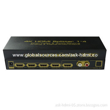 HDMI 1x4 to 5.1 analog converter
